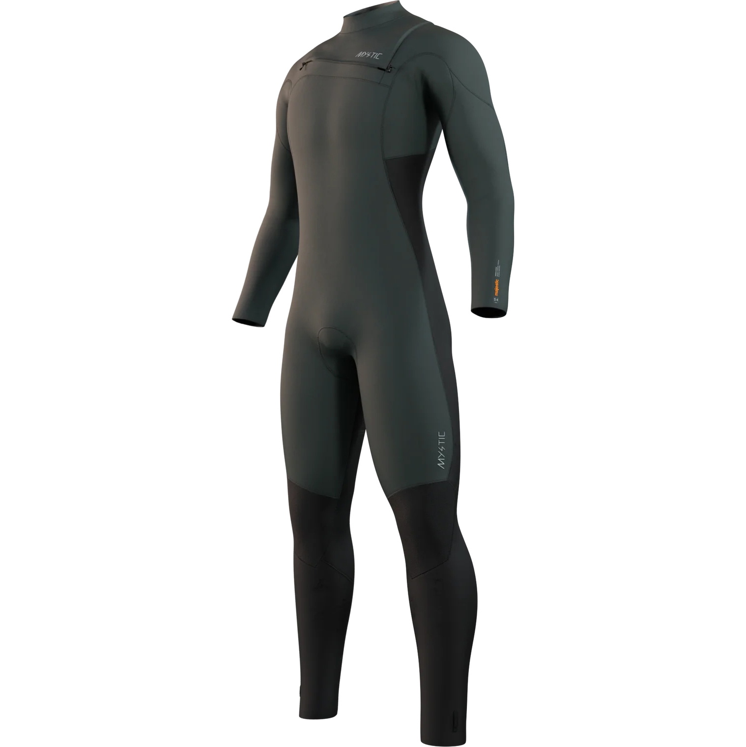2025 Mystic Da Uomo Majestic 3/2mm Chest Zip Muta 35000.230002 - Cypress Green